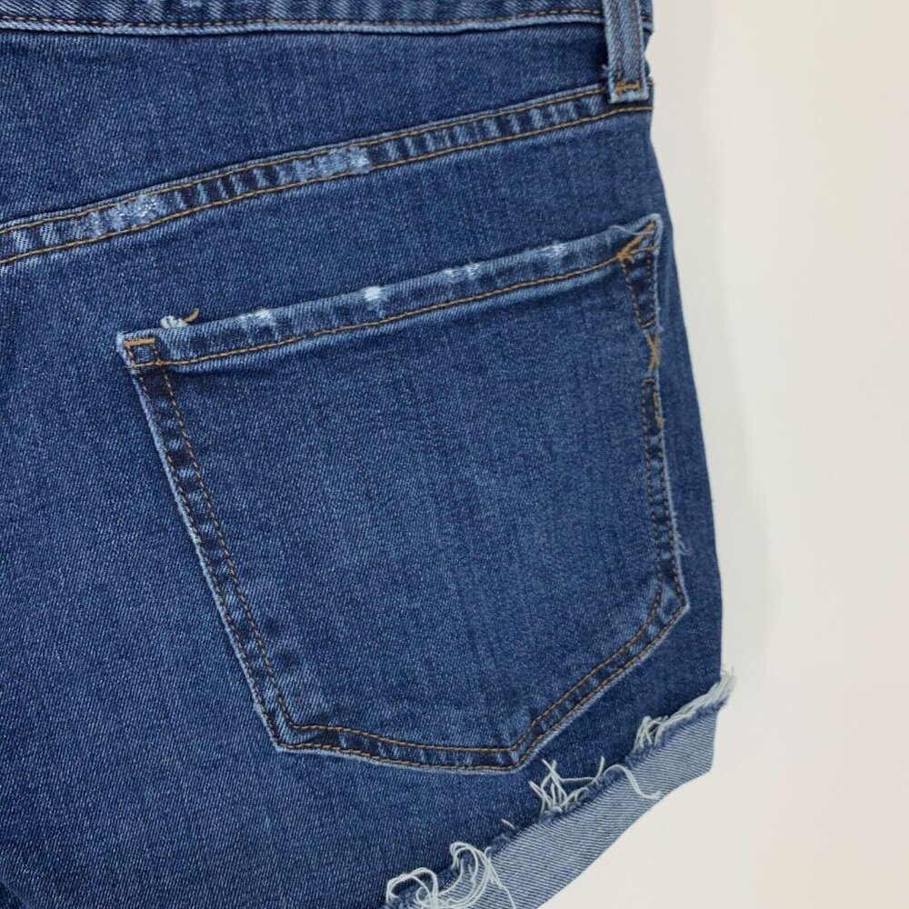 Express Denim Shorts Relaxed Low Rise Shortie Blue Jean Cuffed - Picture 8 of 10